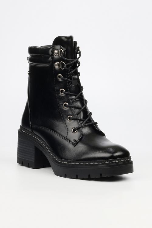 Mercy 2 lace up chunky ankle boot - black