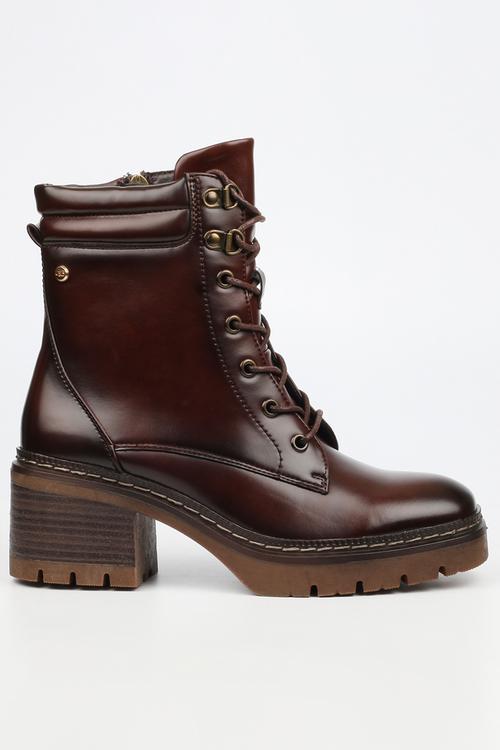 Mercy 2 lace up chunky ankle boot - chocolate