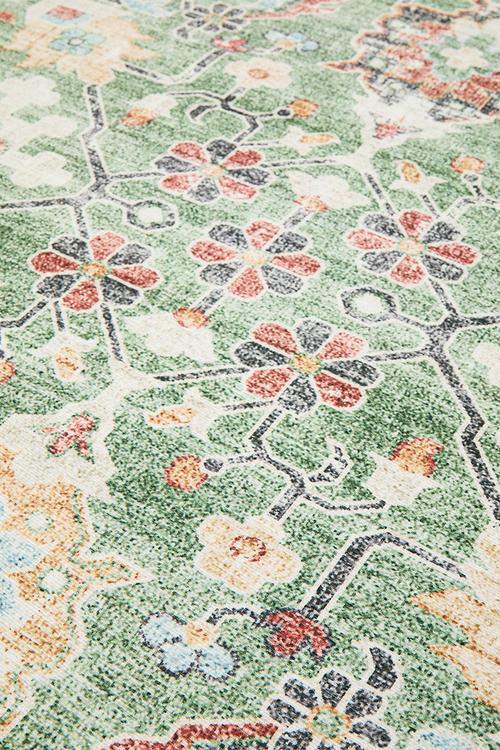 Vespra Floral Rug - Sage