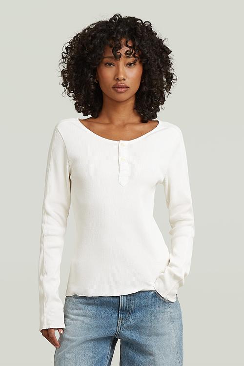 Slim henley r t l\s wmn - Milk