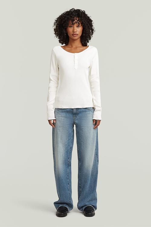 Slim henley r t l\s wmn - Milk