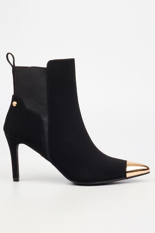 Moss 2 gold toe gusset heel ankle boot - black