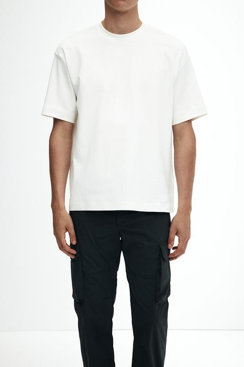 Regular fit nylon cargo trousers - dark grey