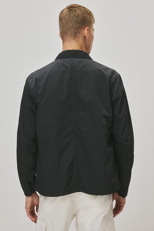 Regular fit nylon overshirt - dark grey 