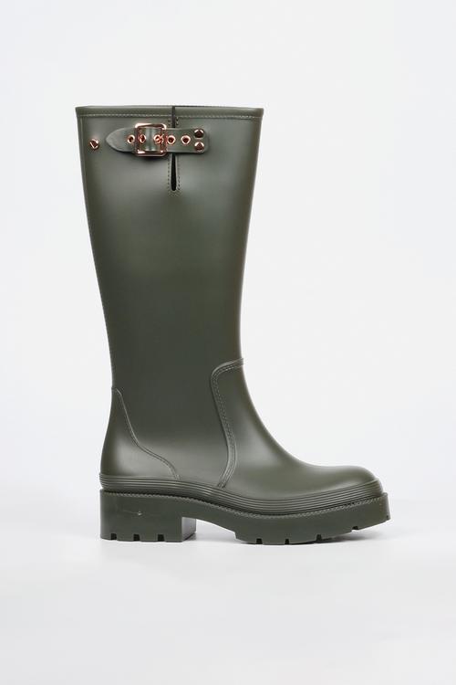 Laine 2 long buckle rain boot - khaki