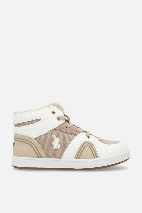 Colour Block High Top Sneaker -Stone