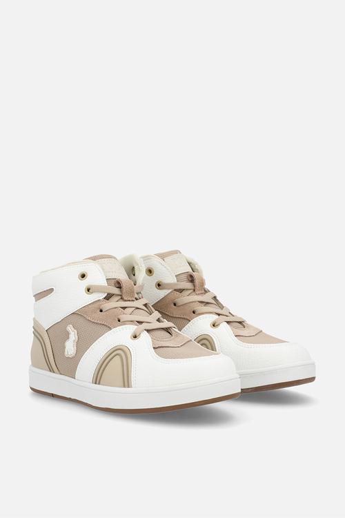 Colour Block High Top Sneaker -Stone