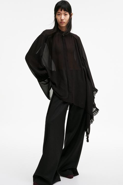 H&M Studio: Chiffon blouse - black