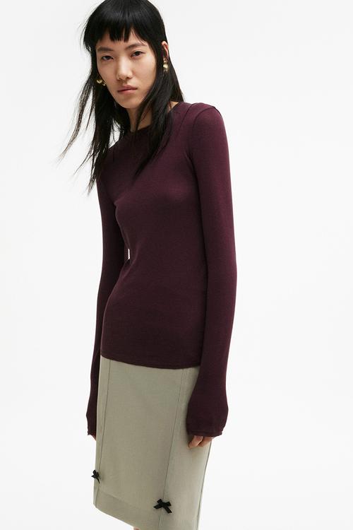 H&M Studio: Bow-detail mesh skirt - light khaki green