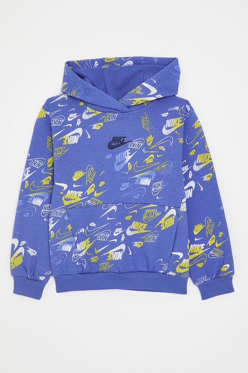 Nike all-over print reveal hoodie - comet blue