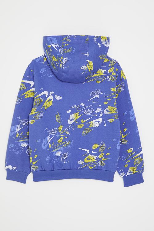 Nike all-over print reveal hoodie - comet blue