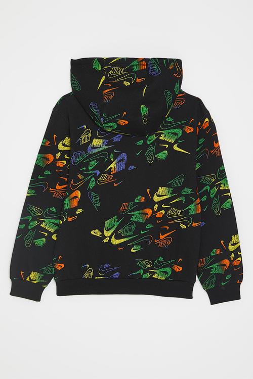 Nike all-over print reveal hoodie - black