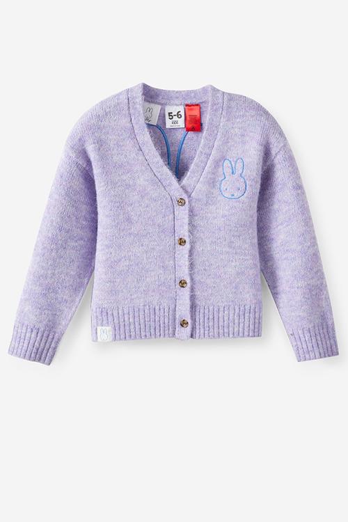 Sleep Knit Cardigan License - Lcn Mif Vintage Lilac/ Miffy Head