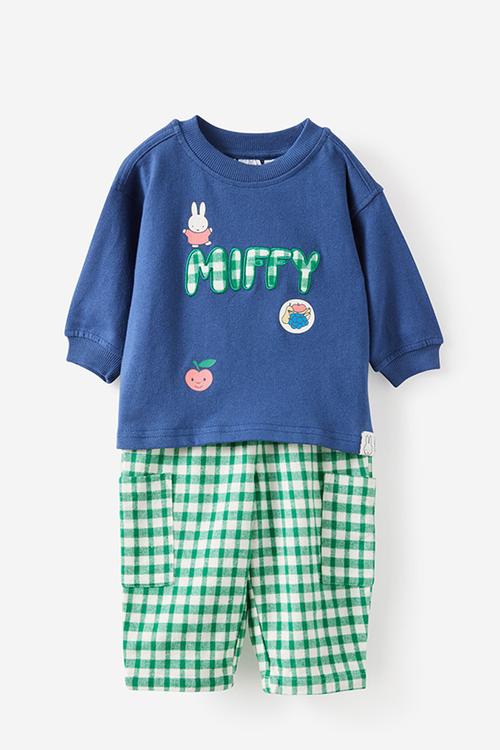 Miffy Baby Long Sleeve Pj Set License - Lcn Mif Deep Dive/ Miffy Apple