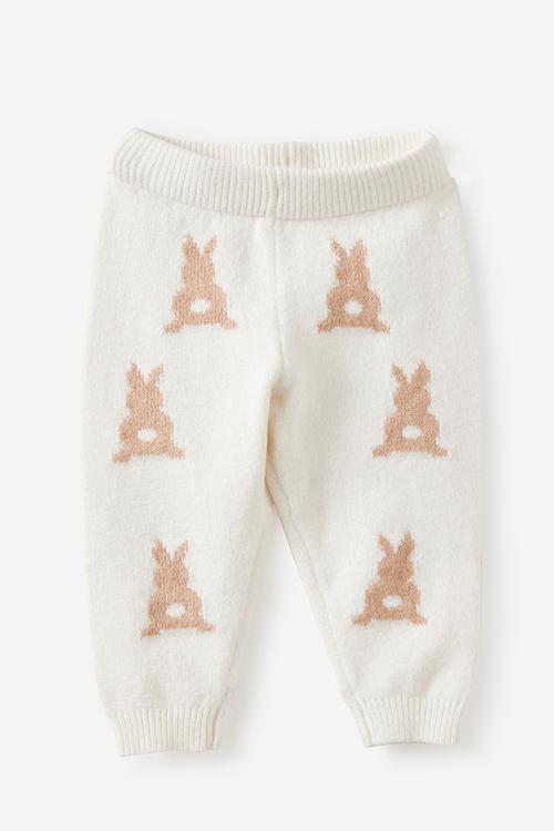 Bundle Organic Raglan Knit Sweater & Legging Set - Milk/Bunny Jacquard