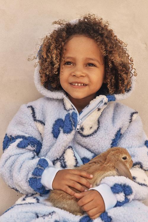 Hooded Onesie License - Lcn Mif Ice Blue/Miffy Bubble Faces