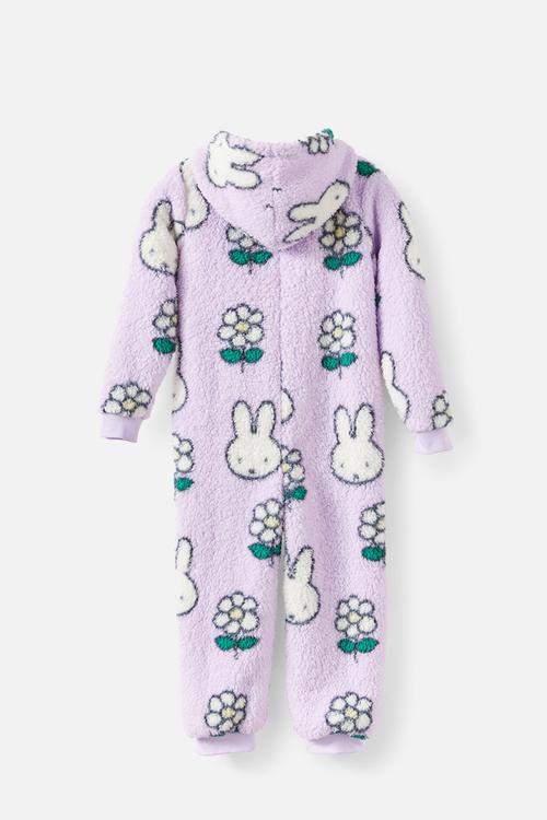 Hooded Onesie License - Lcn Mif Vintage Lilac/ Miffy Daisies