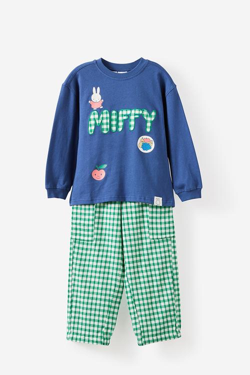 Miffy Long Sleeve Pj Set License - Lcn Mif Deep Dive/ Miffy Apple