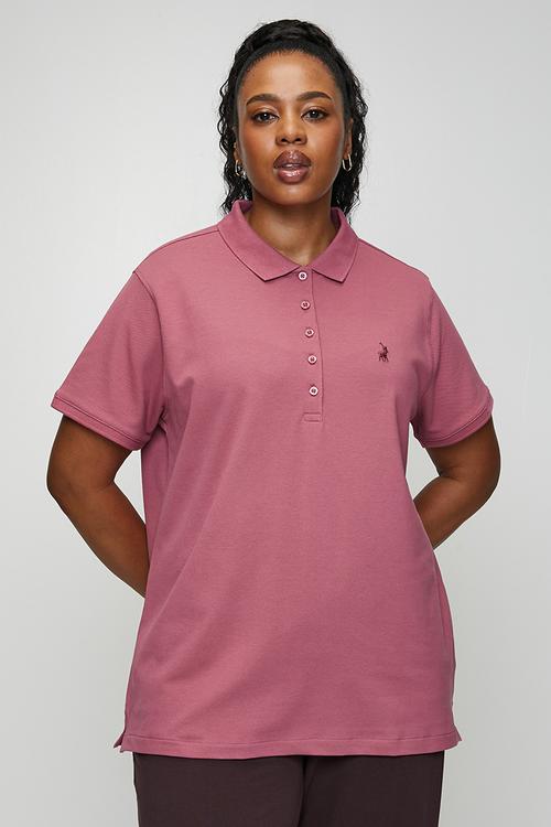 Plus wmn margot ss golfer - rose