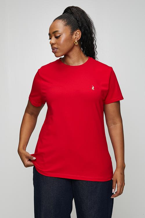 Plus wmn allie ss t-shirt - red