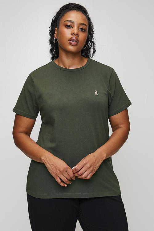 Plus wmn allie ss t-shirt - olive