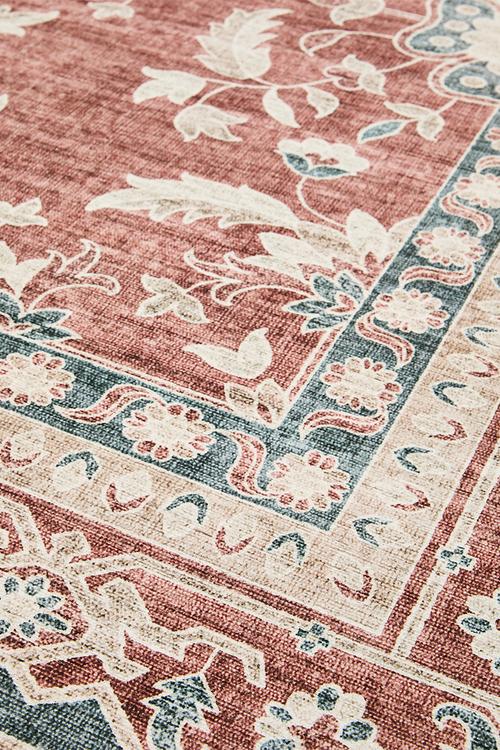 Nyssa Floral Rug - Rust