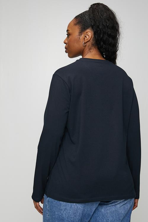 Plus wmn alice long sleeve T-shirt - navy