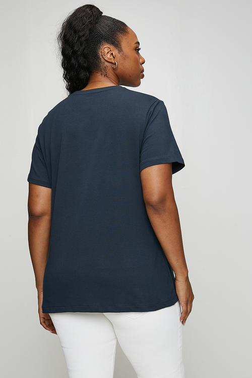 Plus wmn allie short sleeve T-shirt - navy