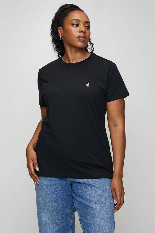 Plus wmn allie short sleeve T-shirt - black