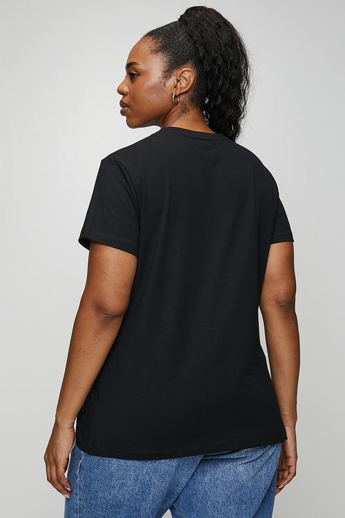 Plus wmn allie short sleeve T-shirt - black