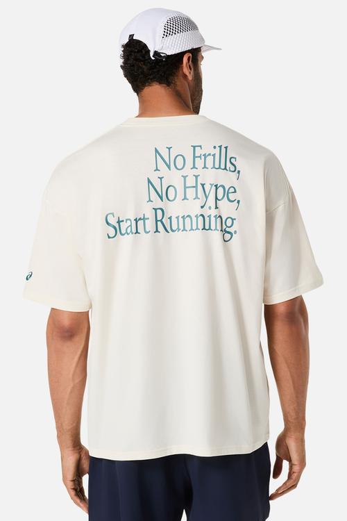 Runner Message Graphic Relaxed Tee - Cream