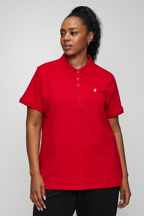 Plus wmn margot ss golfer - red