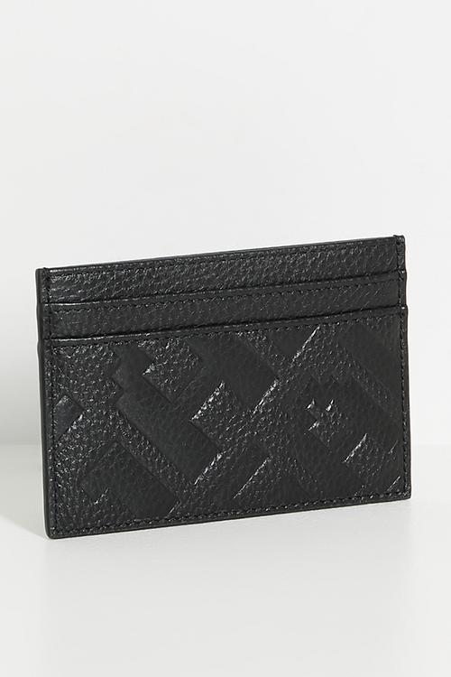 EMBOSSED CARD HOLDER  - BLACK