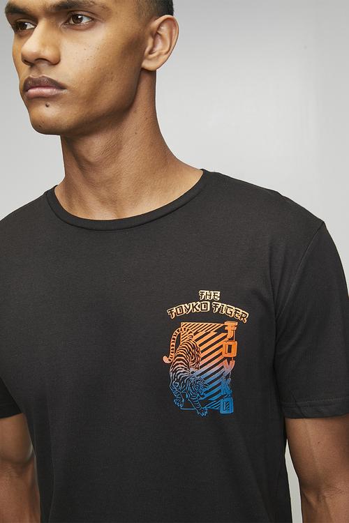 Crew Neck T-Shirt - Jet Black      