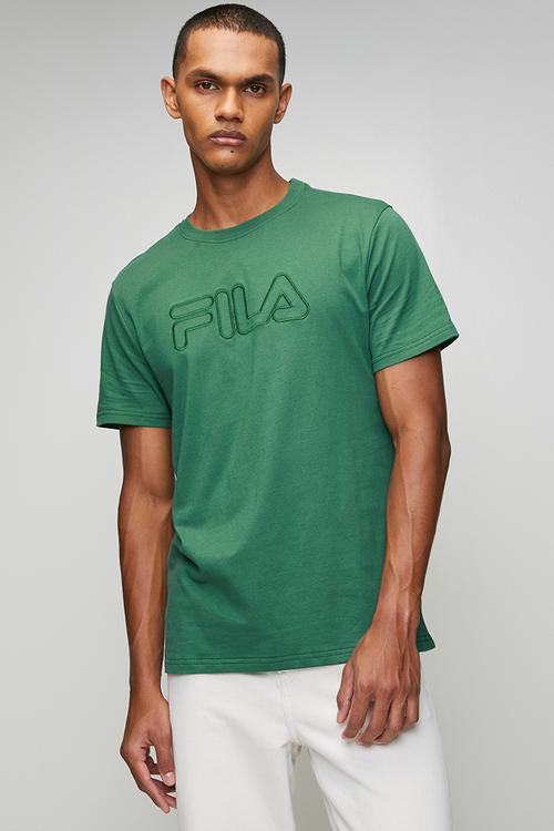 Celso Embroided  T-Shirt - Dark Green