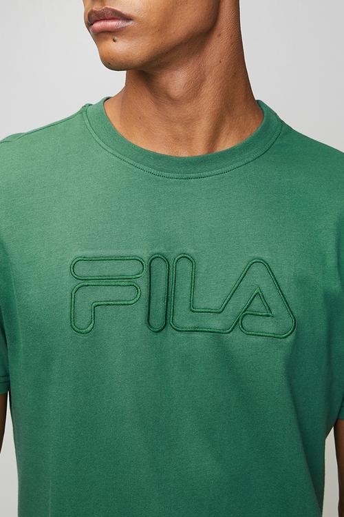 Celso Embroided  T-Shirt - Dark Green