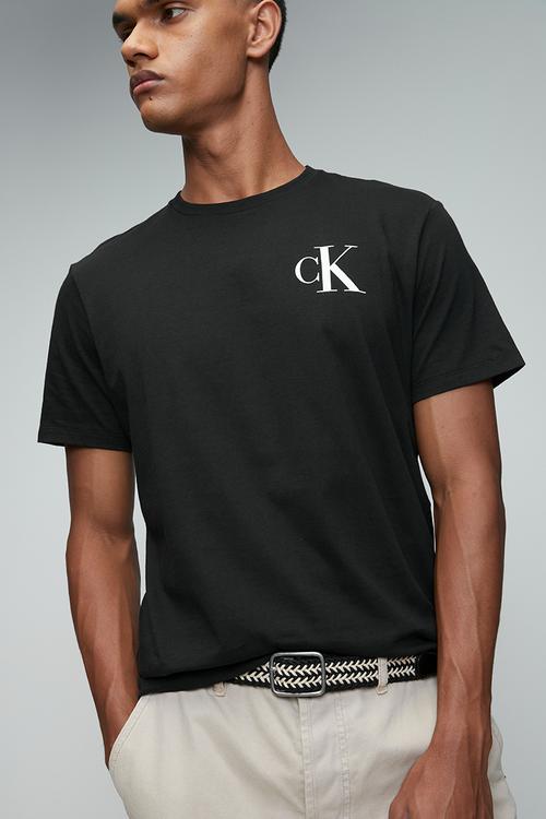 Ss 30S Eu Left Chest Logo Tee - Black