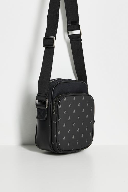 Metro compact crossbody bag - black