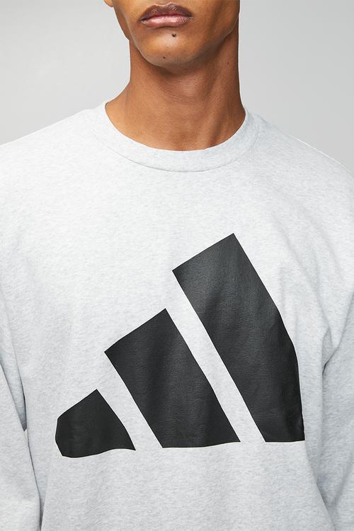 Big Logo FL Sweatshirt   - Light Grey heather / black