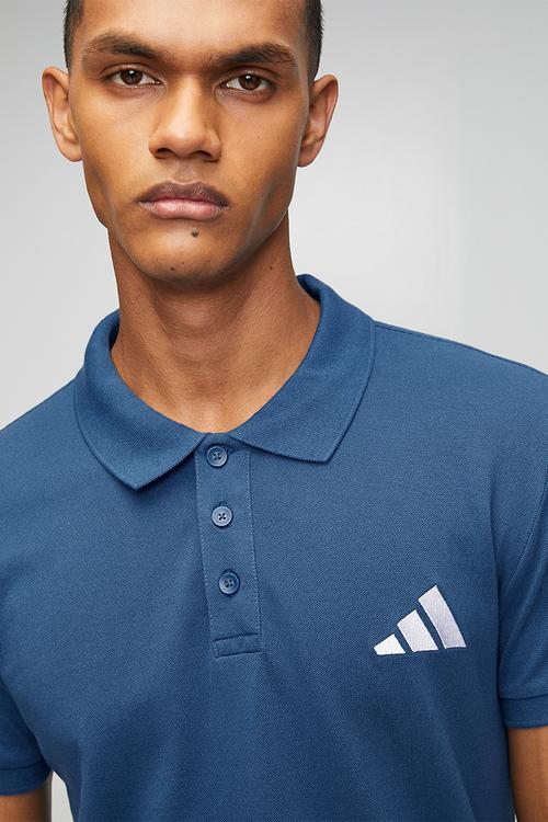 SL Piquet Polo Shirt   - Dusky Petrol Blue / White