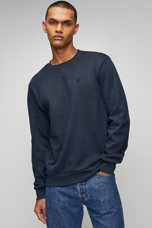 Aakil Essential Fleece Sweater - Navy