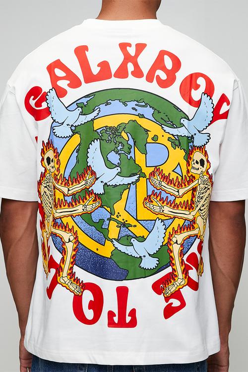 WORLD PEACE T-SHIRT  - WHITE