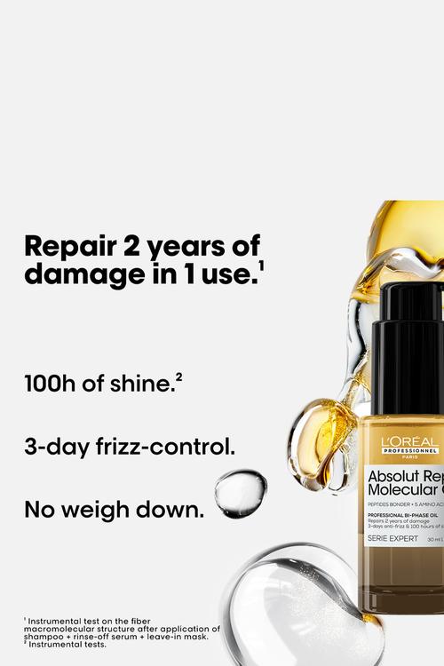 Absolut Repair Molecular Bi-Phase Oil For Damaged Hair - 90ml