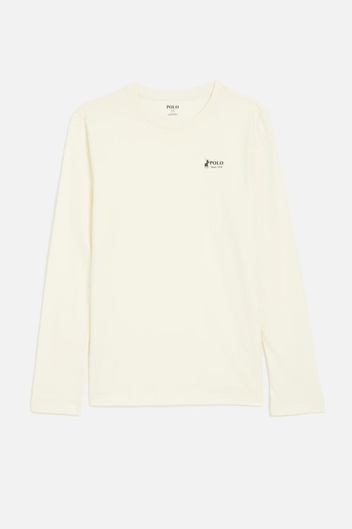 Boys gary printed long sleeve tee - off white 