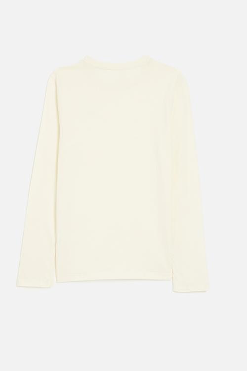 Boys gary printed long sleeve tee - off white 