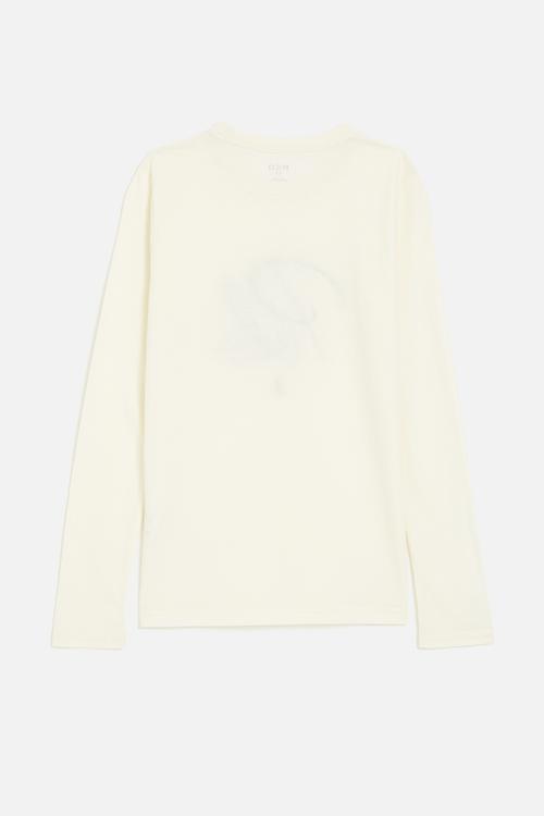 Skylar embroidered long sleeve tee - off white 