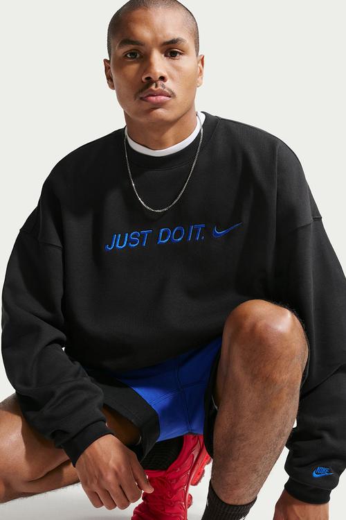 NSW Club BB Oversized JDI Crew Sweatshirt - Black