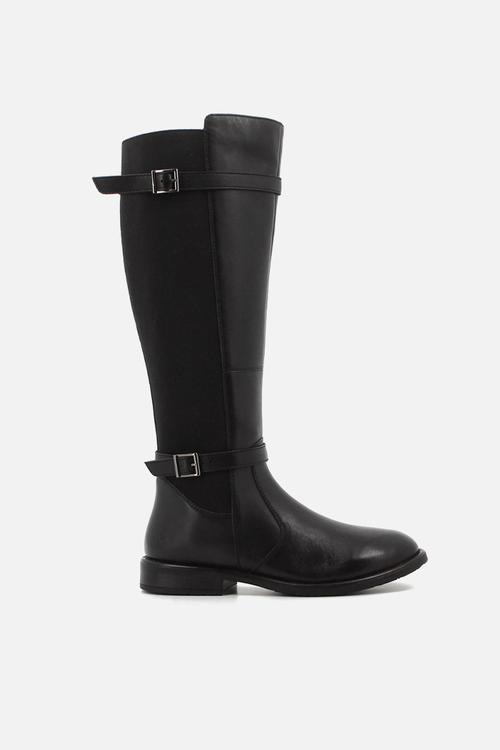 Victoria leather long boot - black