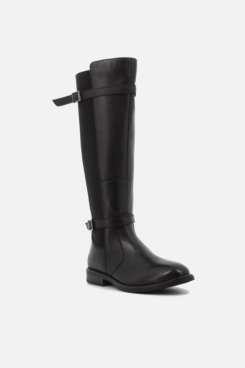 Victoria leather long boot - black