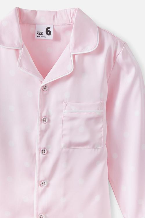 Lullaluxe Long Sleeve Pj Set - Tea Party Pink/Aria Spot